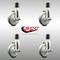 Service Caster 5 Inch 316SS Gray Poly Swivel 1-3/4 Inch Expanding Stem Caster Set Brake SCC SCC-SS316EX20S514-PPUB-TLB-134-4 - alternate 4
